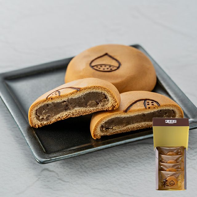 月物語（栗） 4個入 | 花園万頭公式オンラインショップ 明治39年創業